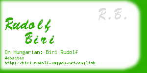 rudolf biri business card